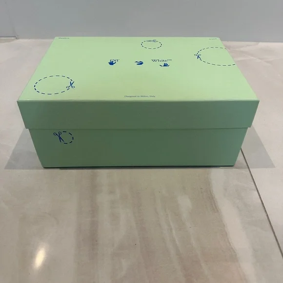 Rare Green Off-White Shoebox Tissue Paper AND Logo Dust Bag - Picture 3 of 13